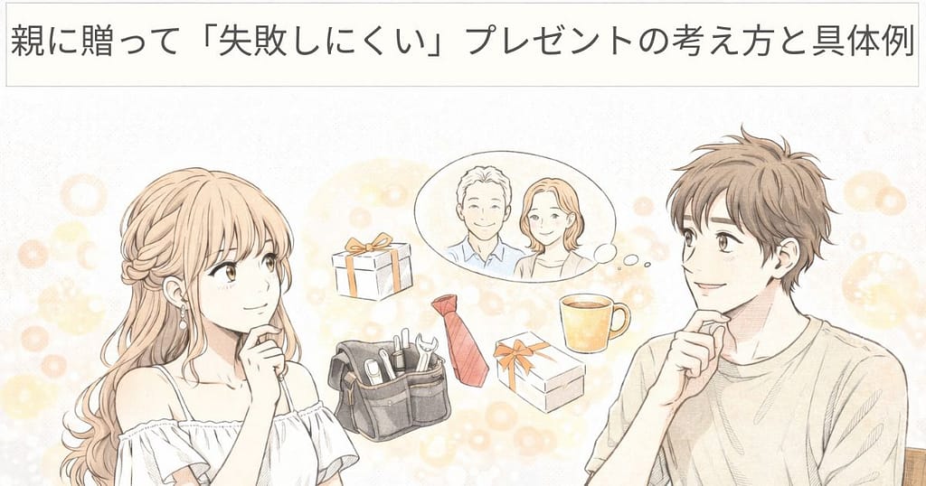 親に贈って「失敗しにくい」プレゼントのイメージ