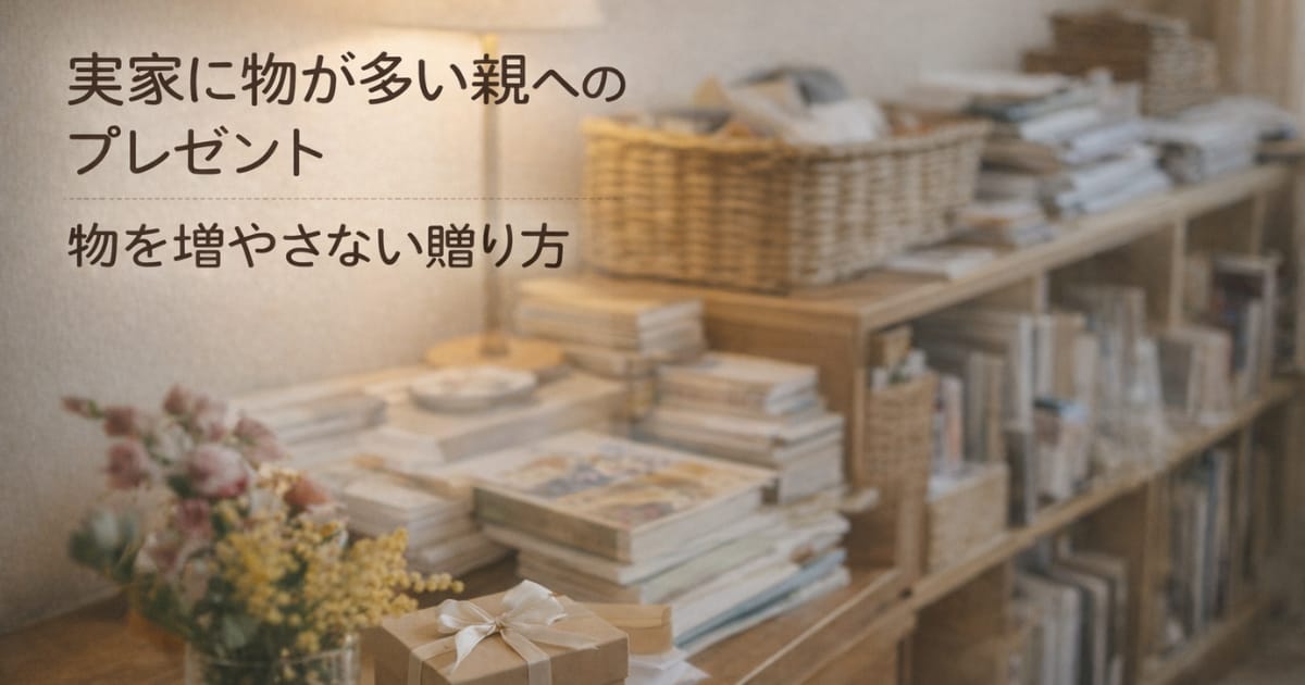 物が多い親へのプレゼントイメージ
